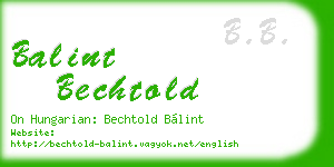 balint bechtold business card